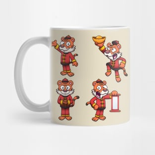 2022 Chinese New Year Cute Tiger Sticker Pack Mug